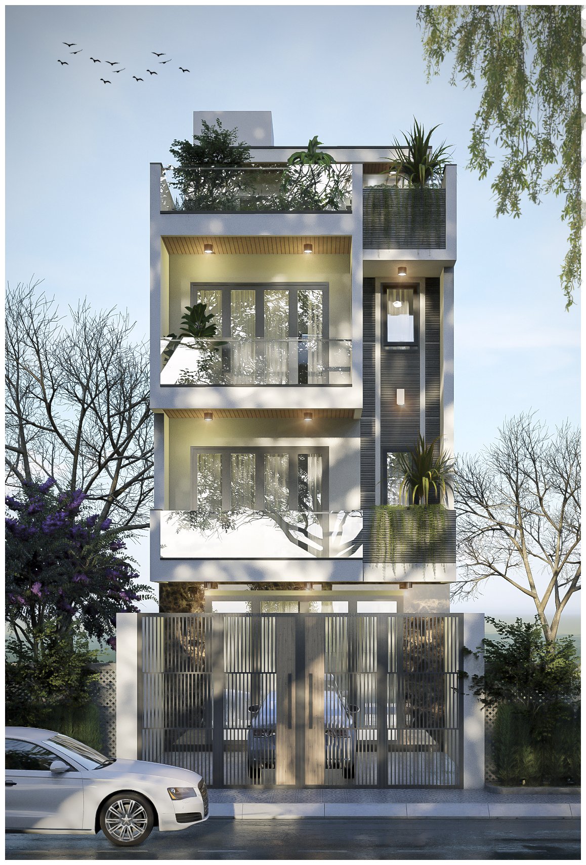 Mẫu nhà phố hiện đại đẹp, thiết kế bởi Xây dựng Đại Lợi